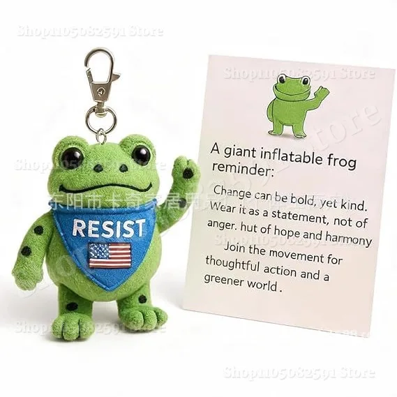 RESIST Frog Plush Keychain, Portland Frog Protest Commemorative Keychain, Inspirational Frogs Resists Challenge
RESIST Frog Plush Keychain, Portland Frog Protest Commemorative Keychain, Inspirational Frogs Resists Challenge