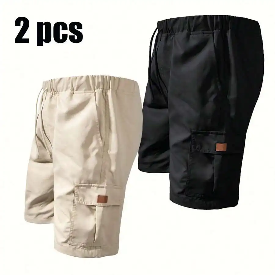 Mens Cargo Shorts Elastic Waist Drawstring Casual Summer Shorts 2 Pack
Mens Cargo Shorts Elastic Waist Drawstring Casual Summer Shorts 2 Pack