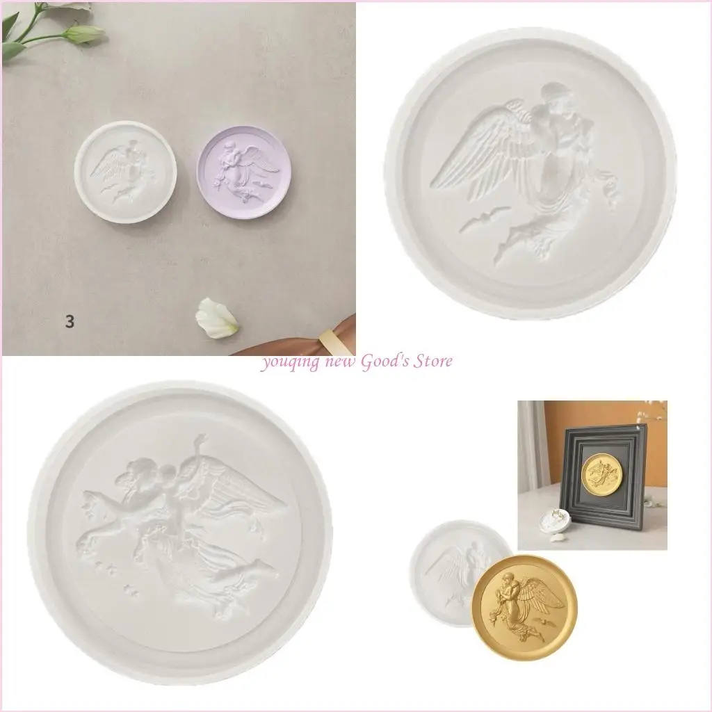 57QA Creative Resin Concrete Craft Tray Mold Soft Silicone Angel Tray Mold For Jewelry And Home Ornament Crafts
57QA Creative Resin Concrete Craft Tray Mold Soft Silicone Angel Tray Mold For Jewelry And Home Ornament Crafts