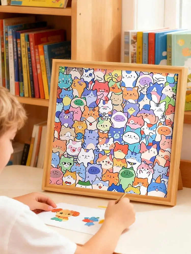 DIY Wooden Cat Puzzle Frame Cartoon Cute Kitten Wooden Puzzles Toys Creative Hand-painted Diy Assembly Toy Puzzle Gift
DIY Wooden Cat Puzzle Frame Cartoon Cute Kitten Wooden Puzzles Toys Creative Hand-painted Diy Assembly Toy Puzzle Gift