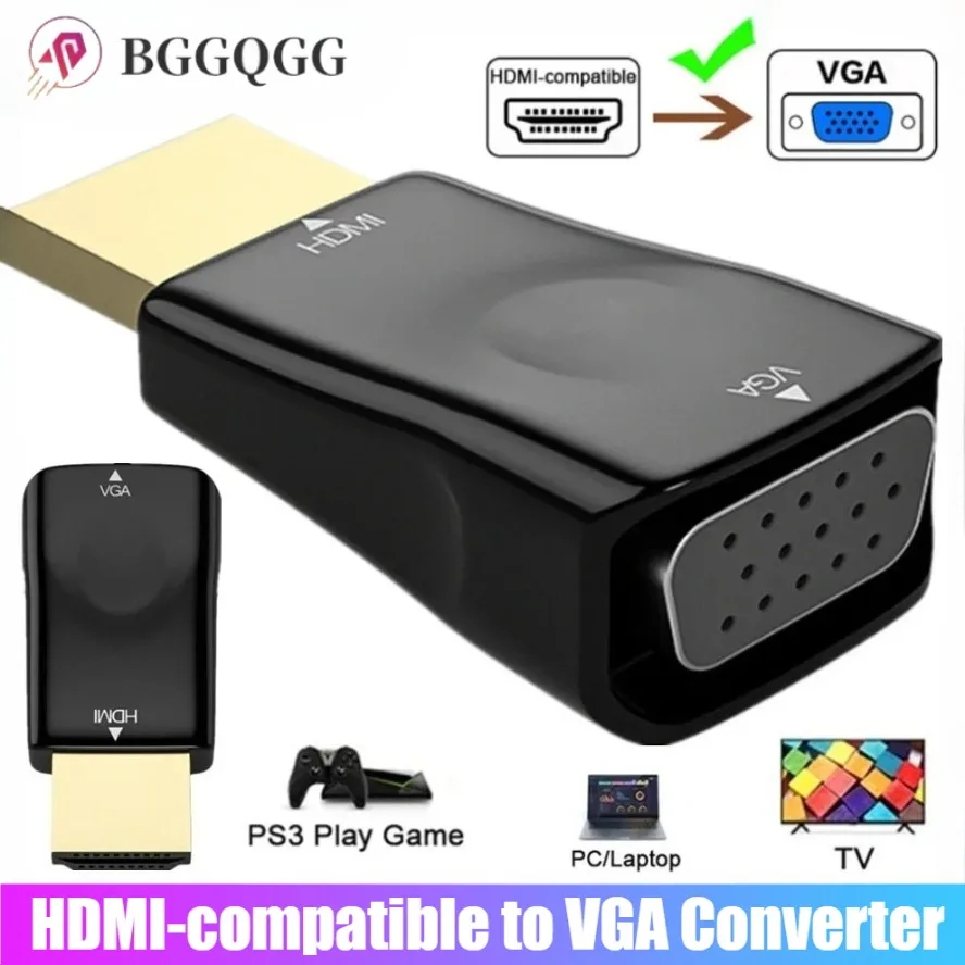 BGGQGG 1080P HDMI-compatible to VGA Converter Male To Famale VGA Output Video Adapter For PC Laptop Tablet Projector Displayer
BGGQGG 1080P HDMI-compatible to VGA Converter Male To Famale VGA Output Video Adapter For PC Laptop Tablet Projector Displayer