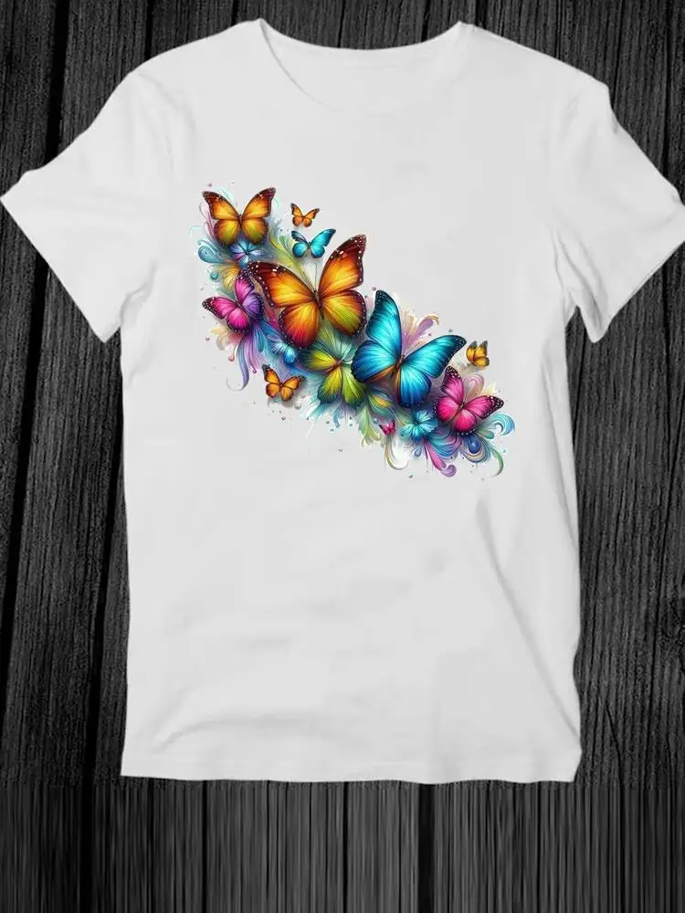 Clothes Casual Printed Fashion Top Tee Women Female Clothing Watercolor Butterfly Short Sleeve T Ladies O-neck Printing T-shirt
Clothes Casual Printed Fashion Top Tee Women Female Clothing Watercolor Butterfly Short Sleeve T Ladies O-neck Printing T-shirt
