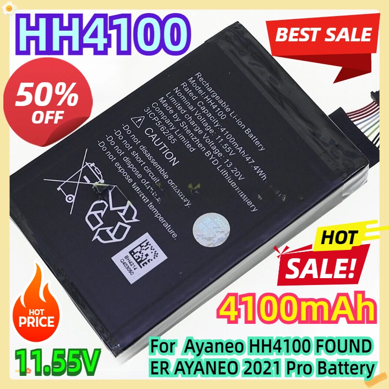 For 11.55V 4100mAh Ayaneo HH4100 FOUNDER AYANEO 2021 Pro Battery
For 11.55V 4100mAh Ayaneo HH4100 FOUNDER AYANEO 2021 Pro Battery