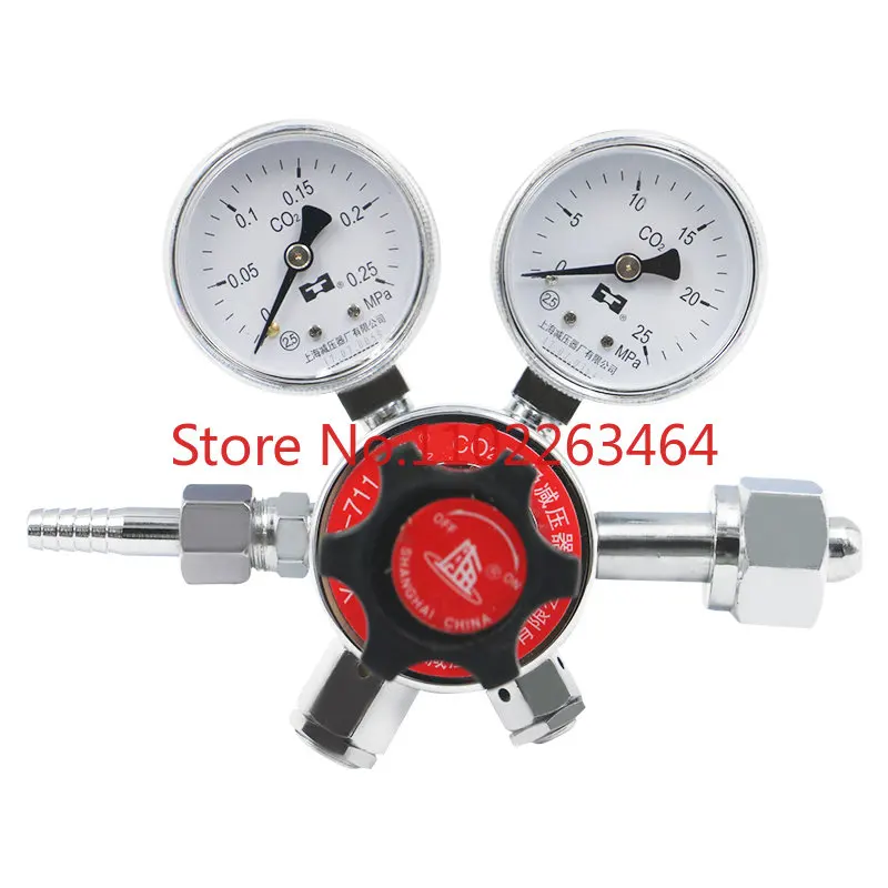 Carbon dioxide two-stage pressure reducer Pressure gauge regulating valve of Shanghai Pressure Reducer Factory
Carbon dioxide two-stage pressure reducer Pressure gauge regulating valve of Shanghai Pressure Reducer Factory
