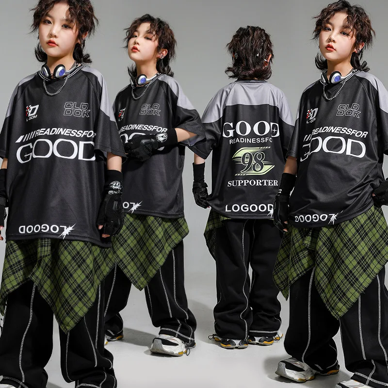Kid Hip Hop Clothing Black Letters T Shirt Top Casual Wide Overlock Sweat Pants for Girls Boys Jazz Dance Wear Costumes Clothes
Kid Hip Hop Clothing Black Letters T Shirt Top Casual Wide Overlock Sweat Pants for Girls Boys Jazz Dance Wear Costumes Clothes