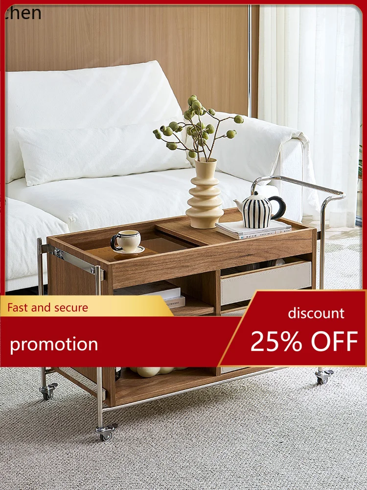 ZML Living Room Sofa Side Table High-End Feel Movable Creative Vintage Style Walnut Small Trolley
ZML Living Room Sofa Side Table High-End Feel Movable Creative Vintage Style Walnut Small Trolley