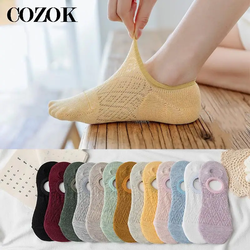 5 Pairs/Set Women Silicone Non-slip Invisible Socks Summer Solid Color Mesh Ankle Boat Socks Female Cotton Slipper No Show Socks
5 Pairs/Set Women Silicone Non-slip Invisible Socks Summer Solid Color Mesh Ankle Boat Socks Female Cotton Slipper No Show Socks