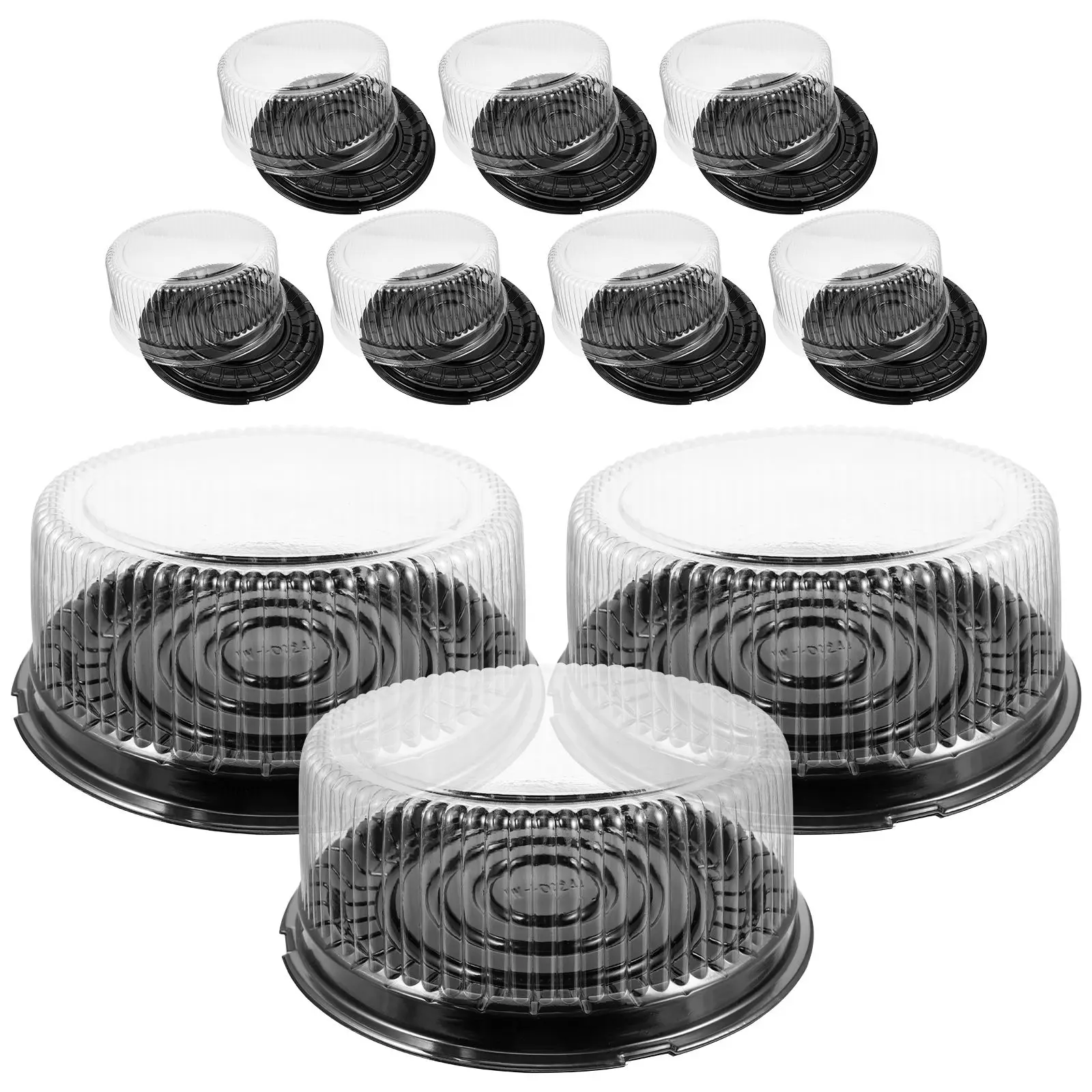 10pcs Cake Cheese Packaging Box 8 Inch Black Base Transparent PET Plastic Containers Bakery Treats Party Supplies
10pcs Cake Cheese Packaging Box 8 Inch Black Base Transparent PET Plastic Containers Bakery Treats Party Supplies