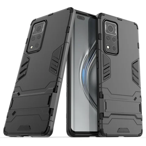 Funda de armadura híbrida para Honor V40 V30 V20 V10 V9 Play 30 30S 20 20i 10 10X 10i Pro Lite con soporte, funda protectora para teléfono