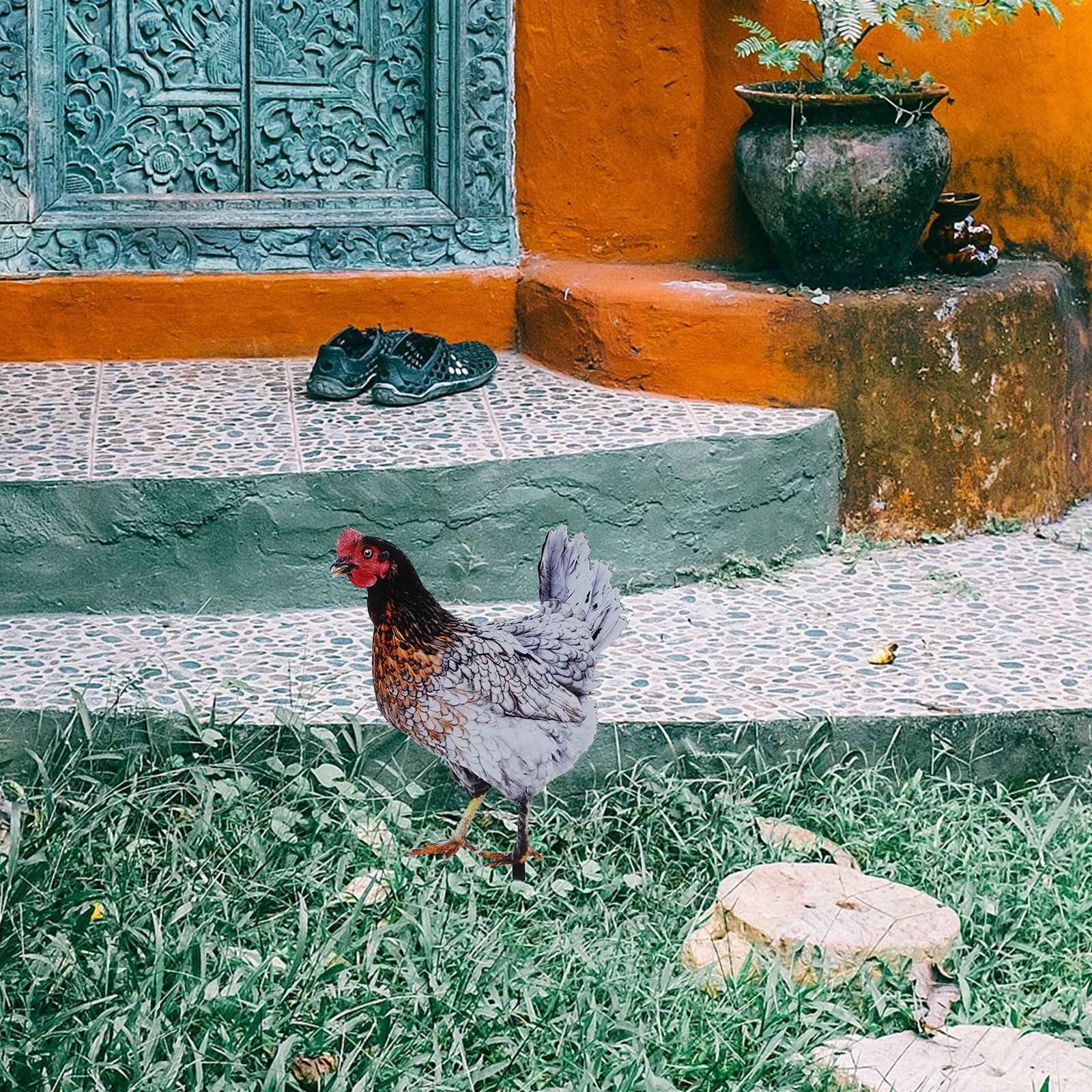 Realistic Resin Chicken Garden Stake Decorative Yard Ornament For Lawn Patio Backyard Outdoor, Garden Inserts Chicken Stake
Realistic Resin Chicken Garden Stake Decorative Yard Ornament For Lawn Patio Backyard Outdoor, Garden Inserts Chicken Stake