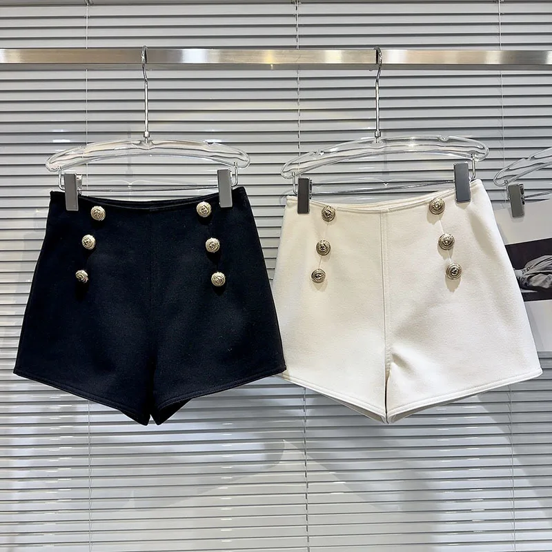 Woolen fabric Metal buttons Autumn Fashion High Waisted Shorts for Women Casual Streetwear Vintage Shorts Solid Slim
Woolen fabric Metal buttons Autumn Fashion High Waisted Shorts for Women Casual Streetwear Vintage Shorts Solid Slim