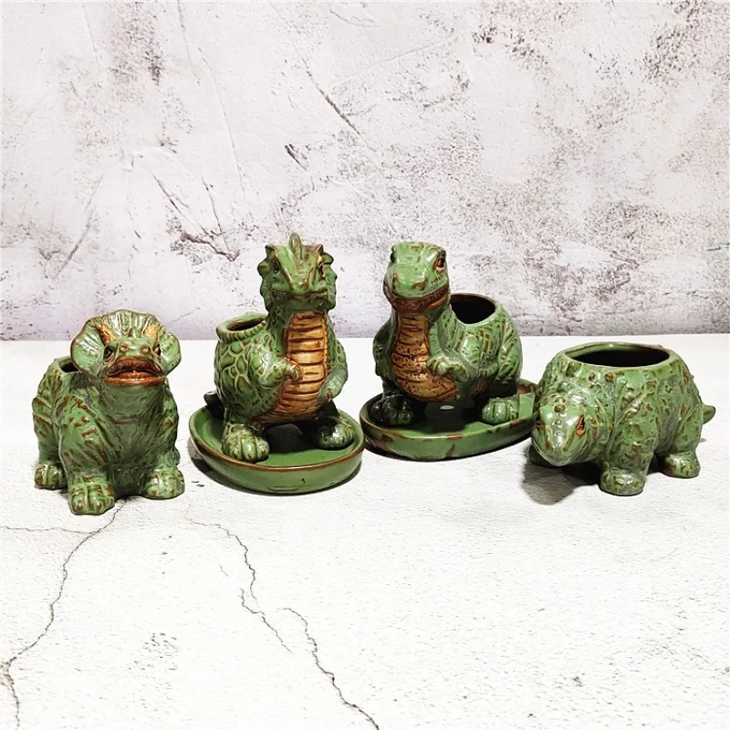Dinosaur Flowerpot, Cute Cartoon Container, Ceramic Succulent Potted Pot, Plant Pot, Home Decoration
Dinosaur Flowerpot, Cute Cartoon Container, Ceramic Succulent Potted Pot, Plant Pot, Home Decoration