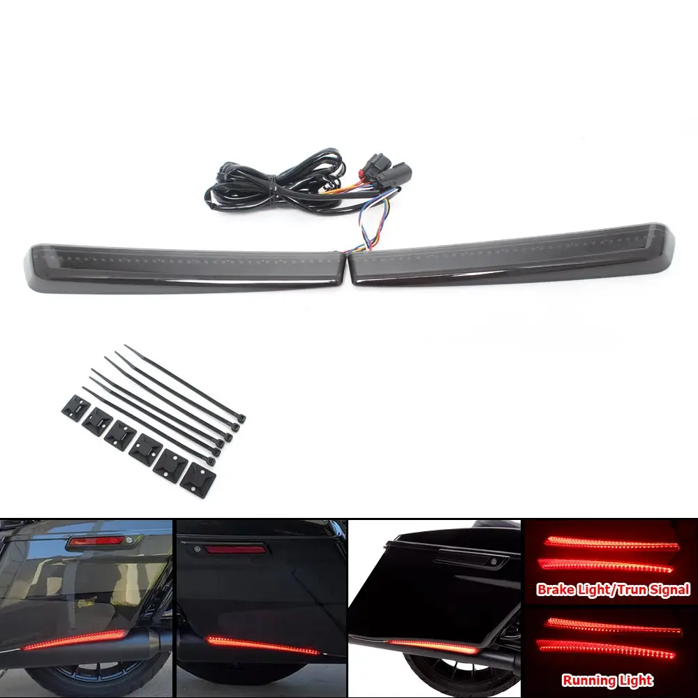 Motorcycle Extended Saddlebag Lower Lights LED Brake Turn Signal Lamp For Harley Road King Electra Street Glide FLTRX FLHT 14-23
Motorcycle Extended Saddlebag Lower Lights LED Brake Turn Signal Lamp For Harley Road King Electra Street Glide FLTRX FLHT 14-23