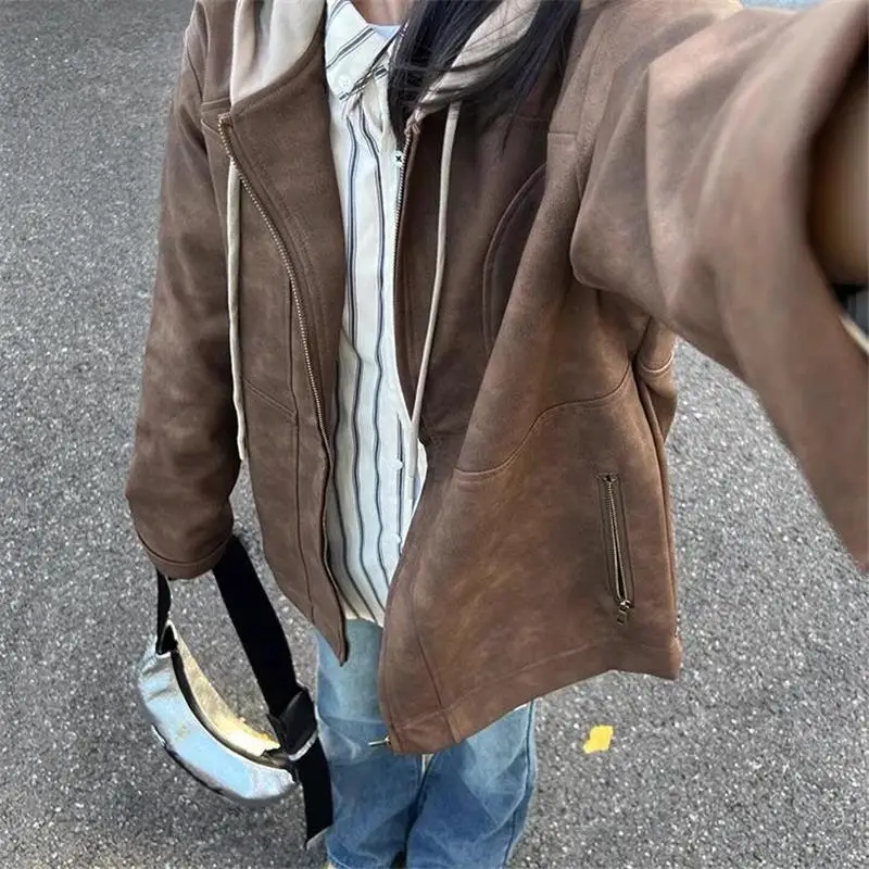 Browan толстовка из искусственной кожи Jaet, мужская свободная посадка, американский винтажный длинный све, повседневная верхняя одежда, осенний сезон
Browan толстовка из искусственной кожи Jaet, мужская свободная посадка, американский винтажный длинный све, повседневная верхняя одежда, осенний сезон