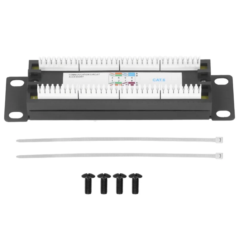 8 Ports Wall Mount Network Patch Panel UTP Cat6 Unshielded Wiring Bracket For 23-28AWG Cable
8 Ports Wall Mount Network Patch Panel UTP Cat6 Unshielded Wiring Bracket For 23-28AWG Cable