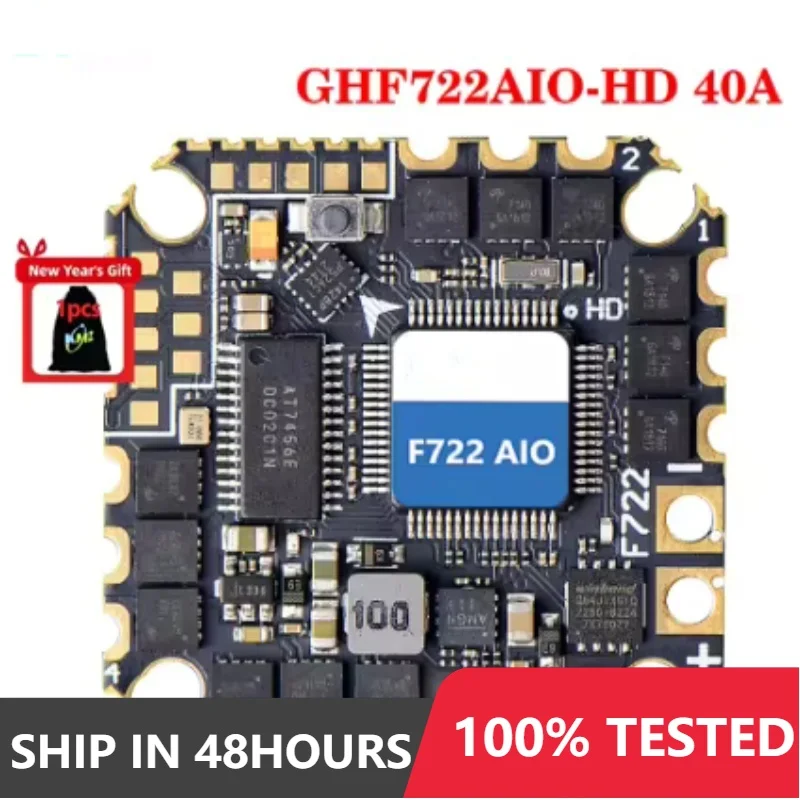 GHF722AIO-HD 40A Baro OSD BlackBox 5V BEC F722 Контроллер полета BLHELIS 40A 4in1 ESC 2-6S для RC FPV Cinewhoop Drone
GHF722AIO-HD 40A Baro OSD BlackBox 5V BEC F722 Контроллер полета BLHELIS 40A 4in1 ESC 2-6S для RC FPV Cinewhoop Drone