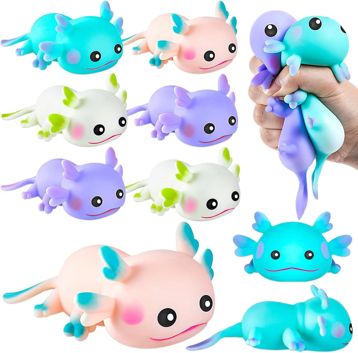 8PCS Axolotl Sensory Fidget Toy Stress Relief Squeeze Axolotl, Cute Axolotl Animal Toys Bulk for Kids Adults Gift Birthday Festival Party Favors
8PCS Axolotl Sensory Fidget Toy Stress Relief Squeeze Axolotl, Cute Axolotl Animal Toys Bulk for Kids Adults Gift Birthday Festival Party Favors