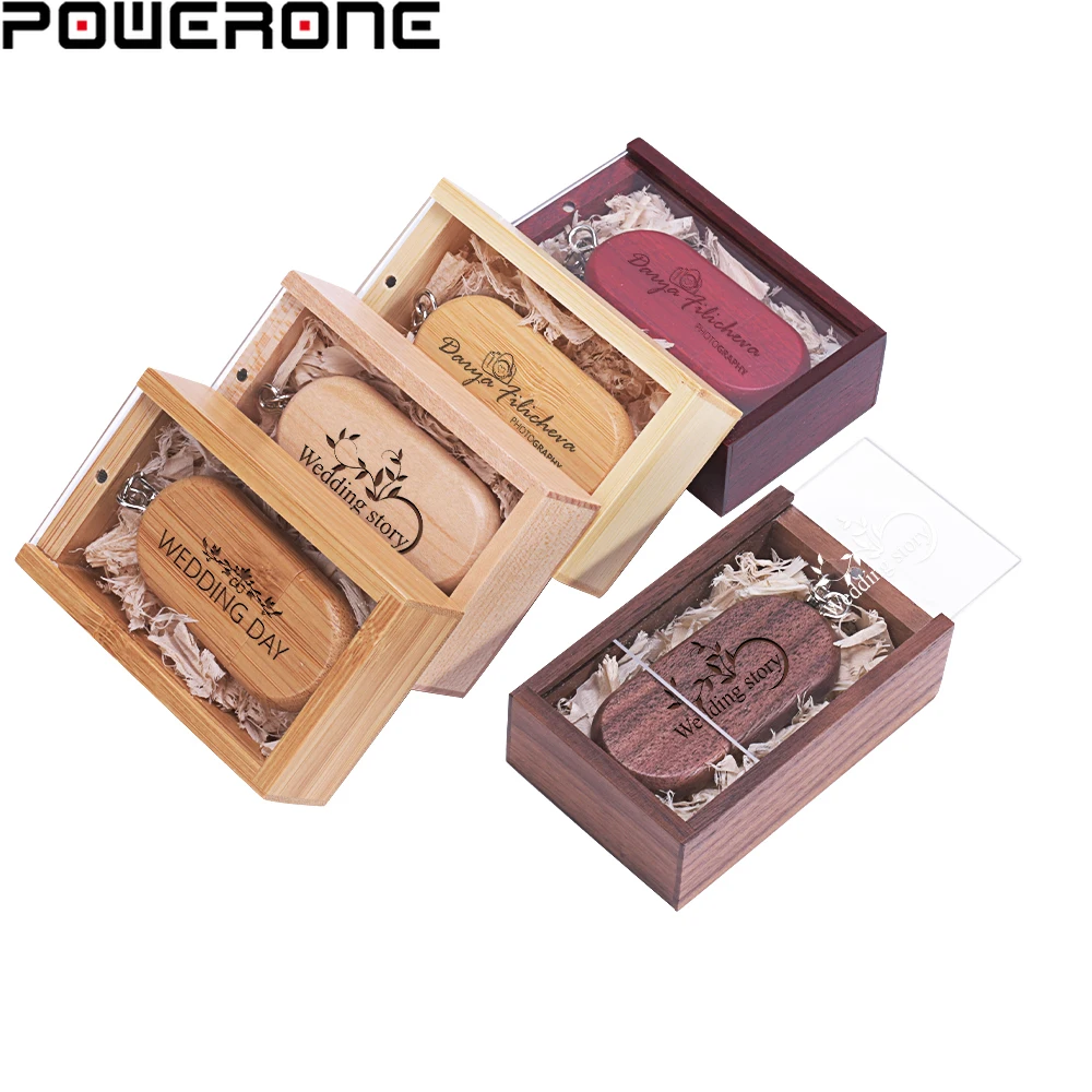 POWERONE Wooden Pendrive & Push-Pull Box 128GB Free Custom Logo USB Flash Drive 64GB High Speed Memory Stick 32GB Wedding Gift
POWERONE Wooden Pendrive & Push-Pull Box 128GB Free Custom Logo USB Flash Drive 64GB High Speed Memory Stick 32GB Wedding Gift