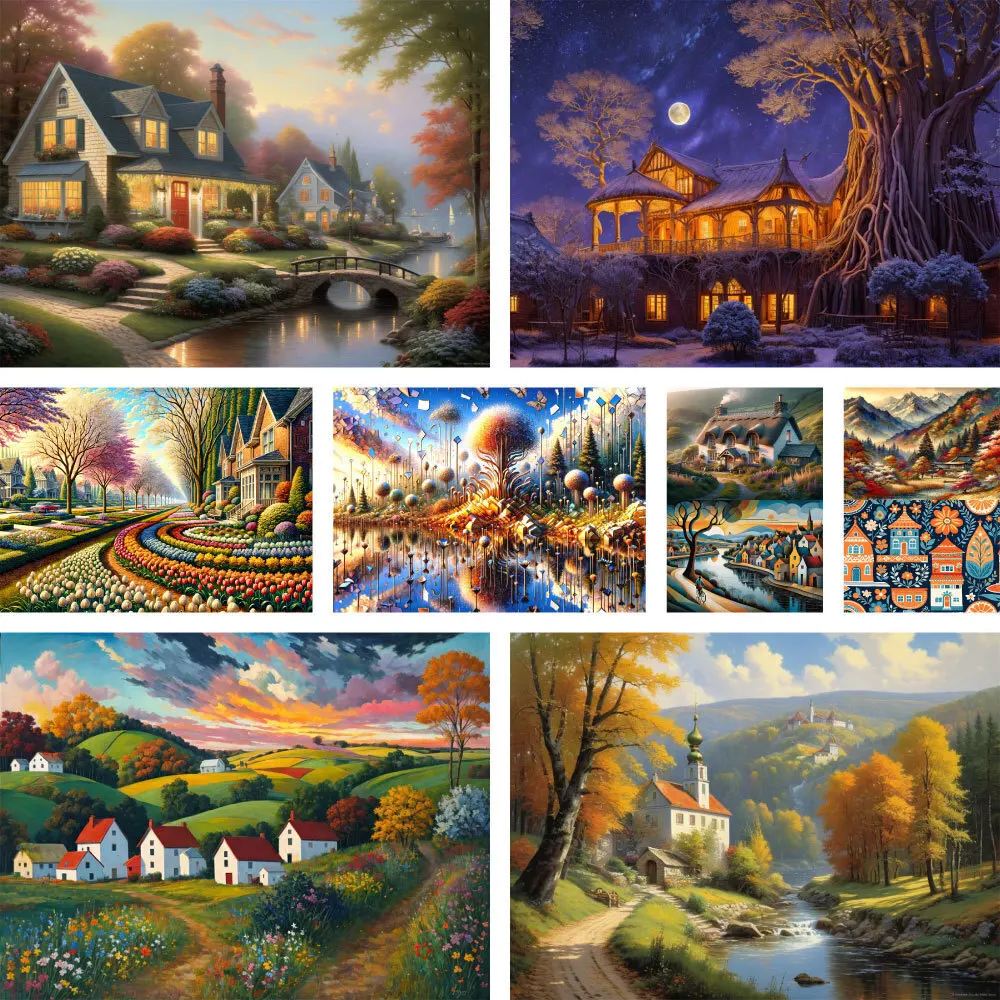 Landscape Beautiful House Printed Cross-Stitch Full Kit Embroidery Needlework Handicraft Handmade Knitting Design Magic Sales
Landscape Beautiful House Printed Cross-Stitch Full Kit Embroidery Needlework Handicraft Handmade Knitting Design Magic Sales