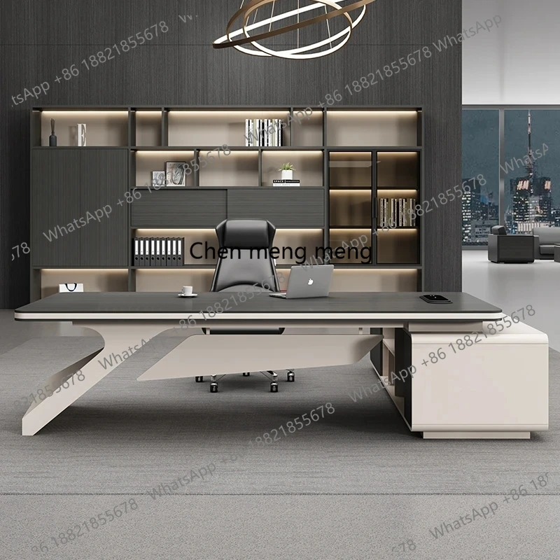 Европейский современный офисный стол-органайзер с книжной полкой, элитный компьютерный стол для руководителя, угловой, высококачественная мебель для кабинета
Европейский современный офисный стол-органайзер с книжной полкой, элитный компьютерный стол для руководителя, угловой, высококачественная мебель для кабинета