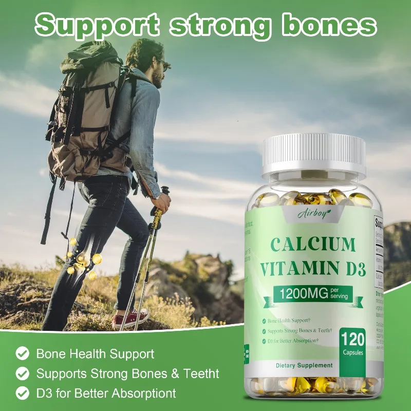 Calcium + Vitamin D3 Capsules - Promotes Calcium Absorption, Supports Dental and Bone Health, Immune Support, Non-GMO
Calcium + Vitamin D3 Capsules - Promotes Calcium Absorption, Supports Dental and Bone Health, Immune Support, Non-GMO