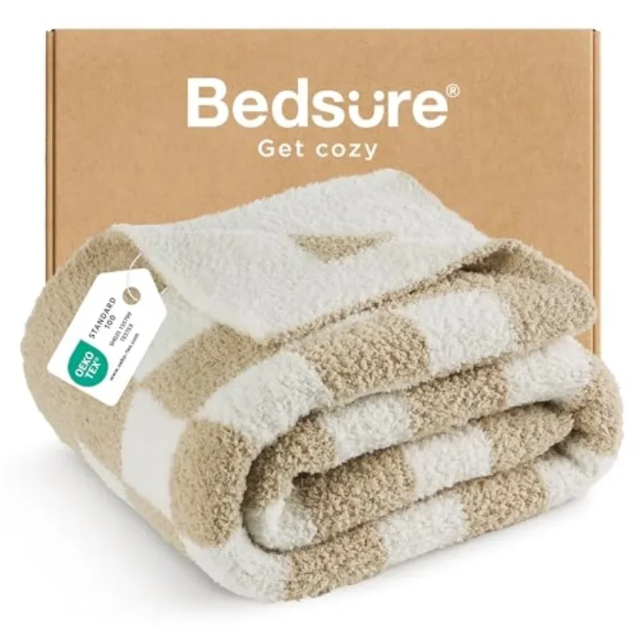 GentleSoft Cozy Soft Throw Blanket for Couch, Beige Checkered Fluffy Blanket, Lightweight Warm Knit All Season Throw Blankets f
GentleSoft Cozy Soft Throw Blanket for Couch, Beige Checkered Fluffy Blanket, Lightweight Warm Knit All Season Throw Blankets f