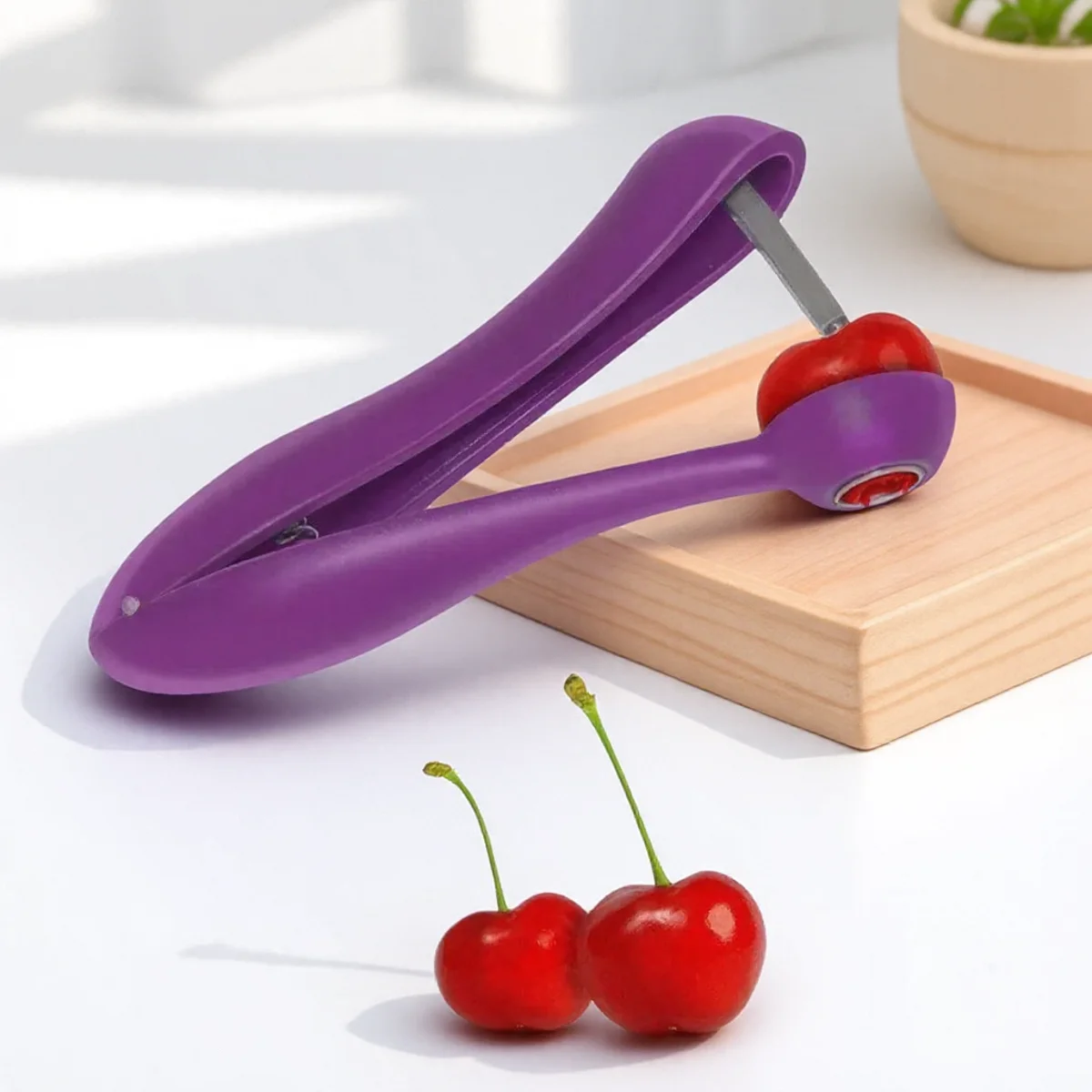 Cherry Pitter Tool for Easy Pitting Creative Kitchen Gadget Cherry Corer Quick and Efficient Fruit Pitting Tool
Cherry Pitter Tool for Easy Pitting Creative Kitchen Gadget Cherry Corer Quick and Efficient Fruit Pitting Tool