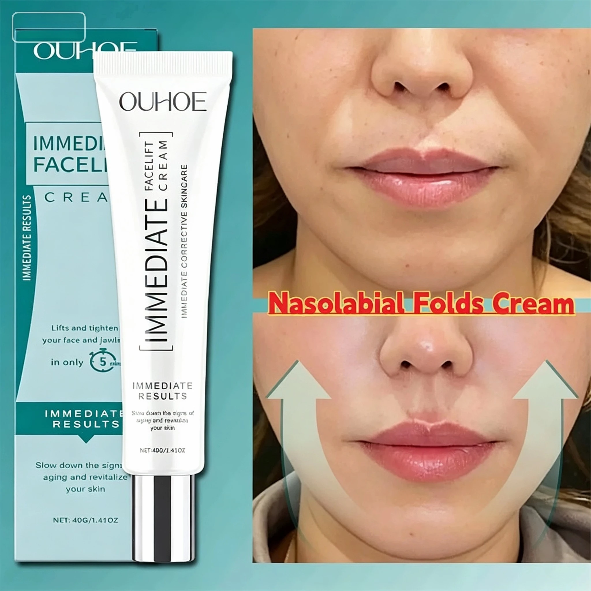Nasolabial Folds Cream Contain Collagen Hyaluronic Acid Firming Skin Fade Fine Lines Deep Moisturizing Facial Cream Anti Wrinkle
Nasolabial Folds Cream Contain Collagen Hyaluronic Acid Firming Skin Fade Fine Lines Deep Moisturizing Facial Cream Anti Wrinkle