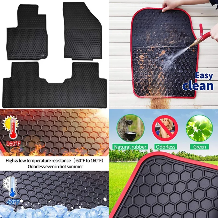 Car Floor Mats Custom Fit for 2018-2024 Chevrolet Chevy Equinox (Not for EV)/2018-2024 GMC Terrain Odorless Washable Rubber All Weather Floor Liners Black
Car Floor Mats Custom Fit for 2018-2024 Chevrolet Chevy Equinox (Not for EV)/2018-2024 GMC Terrain Odorless Washable Rubber All Weather Floor Liners Black