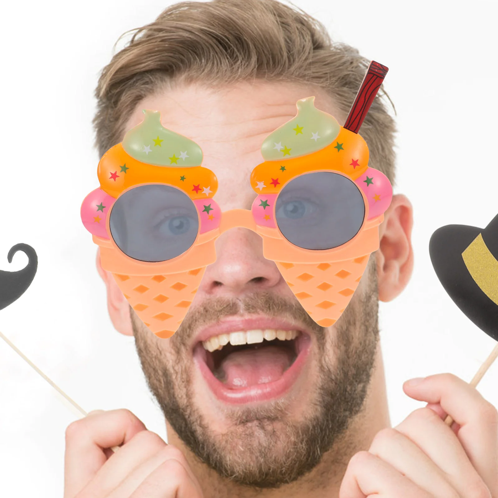 2 Pcs Beach Party Glasses Hawaiian Cup Ice Cream Sunglasses Photo Prop Plastic Frames Summer Supplies Pool Cups
2 Pcs Beach Party Glasses Hawaiian Cup Ice Cream Sunglasses Photo Prop Plastic Frames Summer Supplies Pool Cups