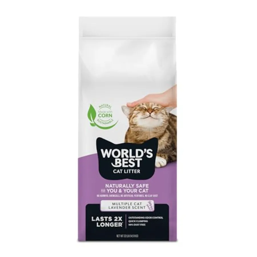 Multiple Cat Lavender Scented s - Natural Ingredients, Quick Clumping, Flushable, 99% Dust Free and Made in USA - Calming Fragr
Multiple Cat Lavender Scented s - Natural Ingredients, Quick Clumping, Flushable, 99% Dust Free and Made in USA - Calming Fragr