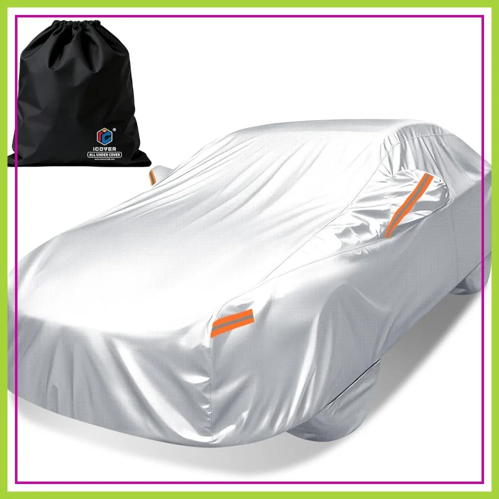 Waterproof All Weather Car Cover for Sedans 192-198 inch Length, Outdoor Full Exterior Cover with Detachable Tire Covers
Waterproof All Weather Car Cover for Sedans 192-198 inch Length, Outdoor Full Exterior Cover with Detachable Tire Covers