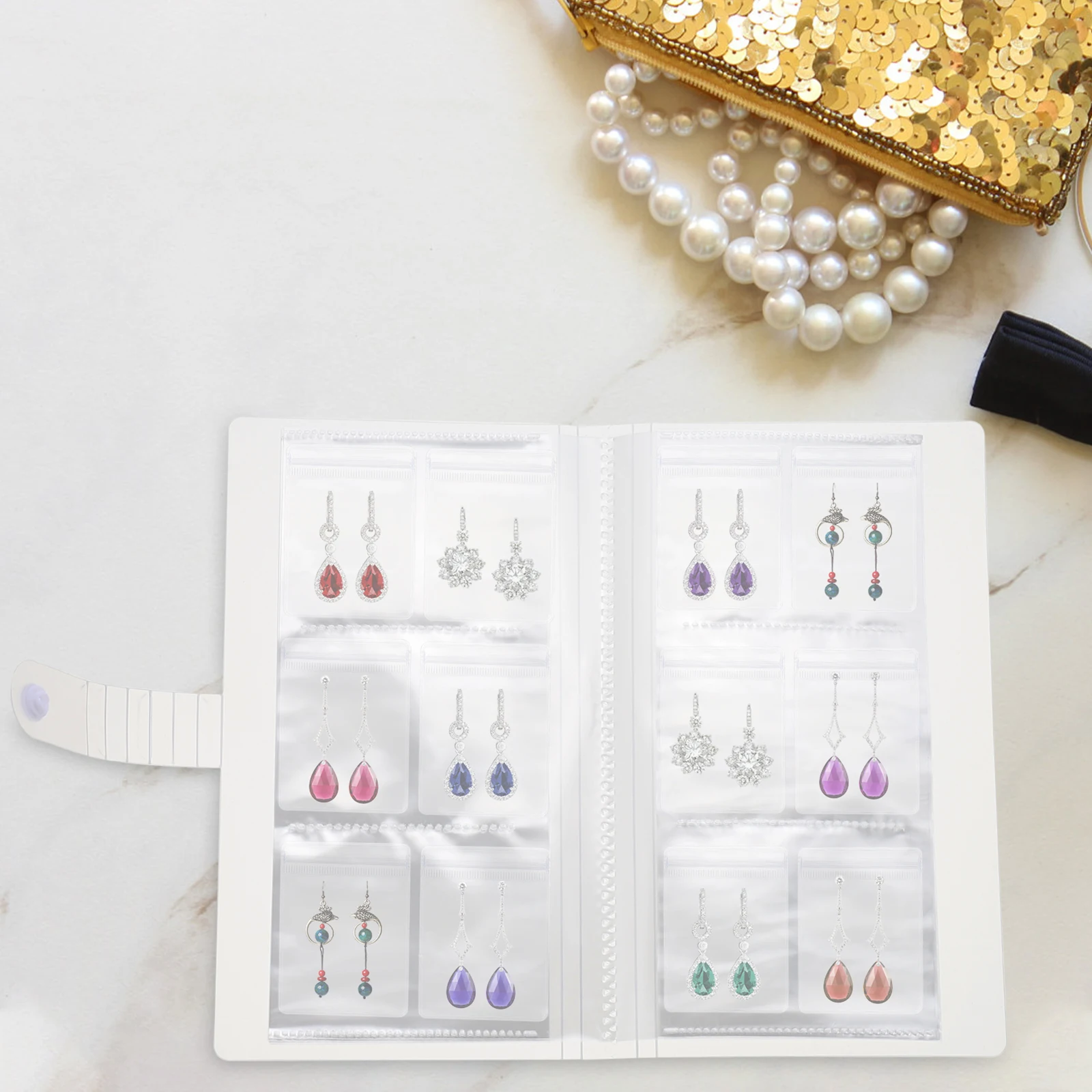 1 set Jewelry Storage Book Earring Necklace Holder Travel Transparent Portable Bag Album Shape Pouches Multipurpose organizer
1 set Jewelry Storage Book Earring Necklace Holder Travel Transparent Portable Bag Album Shape Pouches Multipurpose organizer