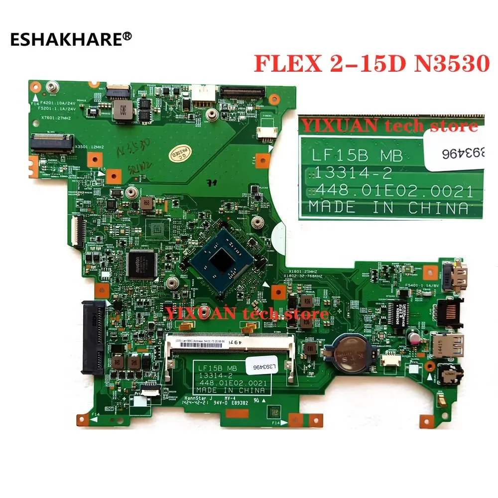 Оригинальная материнская плата для ноутбука Lenovo FLEX 2-15D FLEX 2-15 N3530 LF15B 13314-2 448.01E02.0021 протестирована, хорошая, бесплатная доставка
Оригинальная материнская плата для ноутбука Lenovo FLEX 2-15D FLEX 2-15 N3530 LF15B 13314-2 448.01E02.0021 протестирована, хорошая, бесплатная доставка