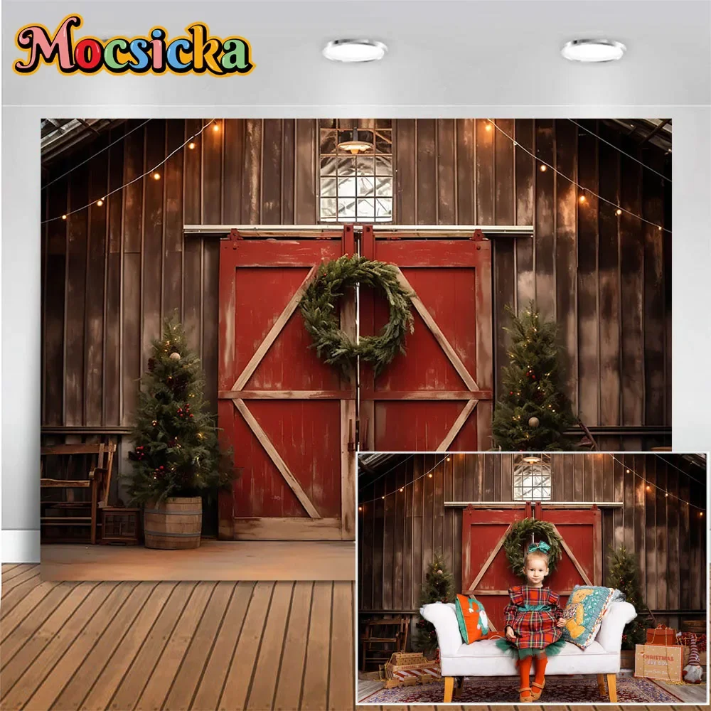 Mocsicka Winter Christmas Photography Background Rustic Barn Wood Red Door Wreath Backdrop Baby Portrait Photo Studio Photozone
Mocsicka Winter Christmas Photography Background Rustic Barn Wood Red Door Wreath Backdrop Baby Portrait Photo Studio Photozone
