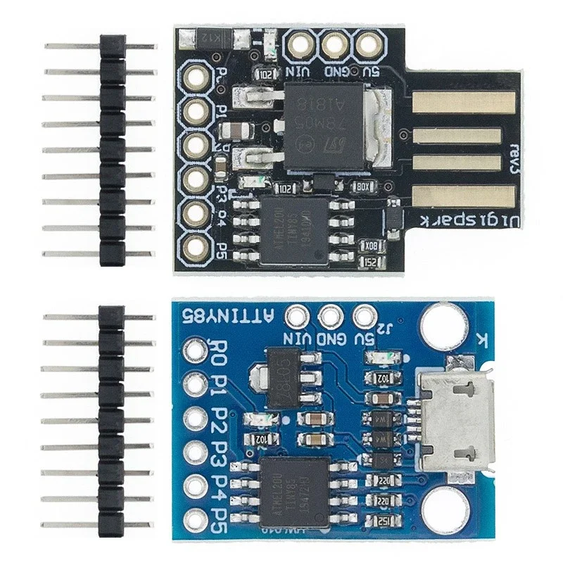 Blue Black TINY85 Digispark Kickstarter Micro Development Board ATTINY85 module for Arduino IIC I2C USB
Blue Black TINY85 Digispark Kickstarter Micro Development Board ATTINY85 module for Arduino IIC I2C USB