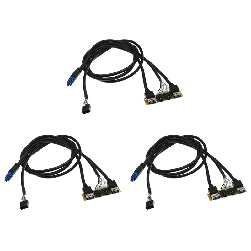 3Pcs 60Cm Front Case Panel USB3.0+USB3.0+HD Audio Jack Ports I/O Board+Internal Wire USB Bezel Line-AC47
3Pcs 60Cm Front Case Panel USB3.0+USB3.0+HD Audio Jack Ports I/O Board+Internal Wire USB Bezel Line-AC47