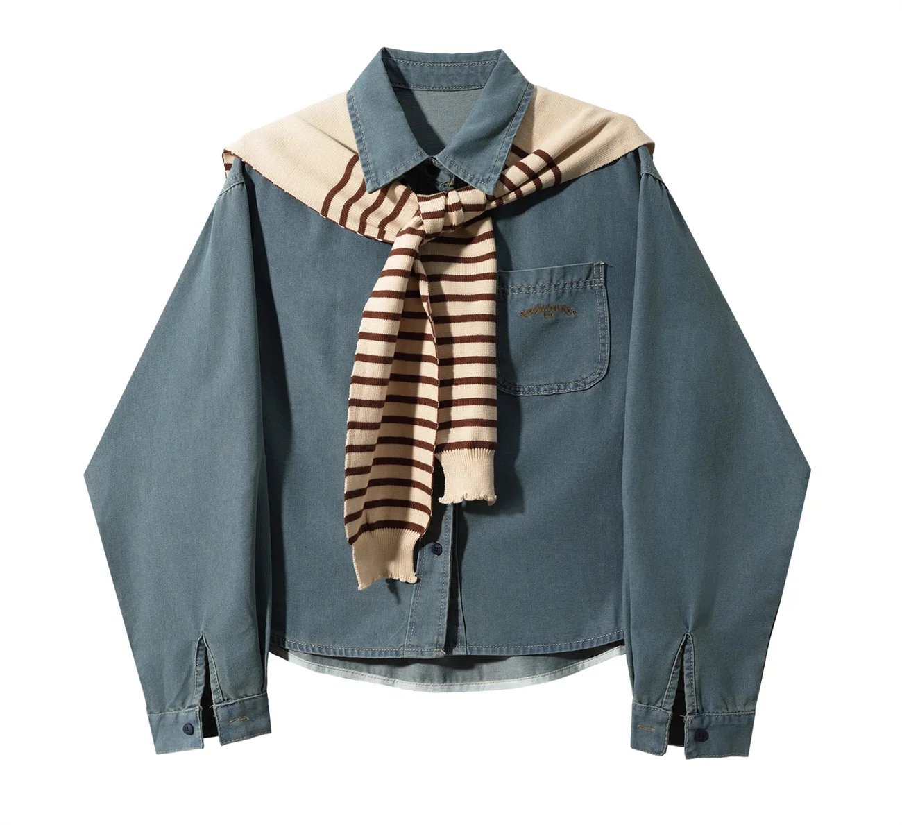 2025 Spring and Autumn Fashion New Vintage Versatile Casual Striped Shawl Paired with Denim Shirt, Women's Stacked Long Sleeve
2025 Spring and Autumn Fashion New Vintage Versatile Casual Striped Shawl Paired with Denim Shirt, Women's Stacked Long Sleeve
