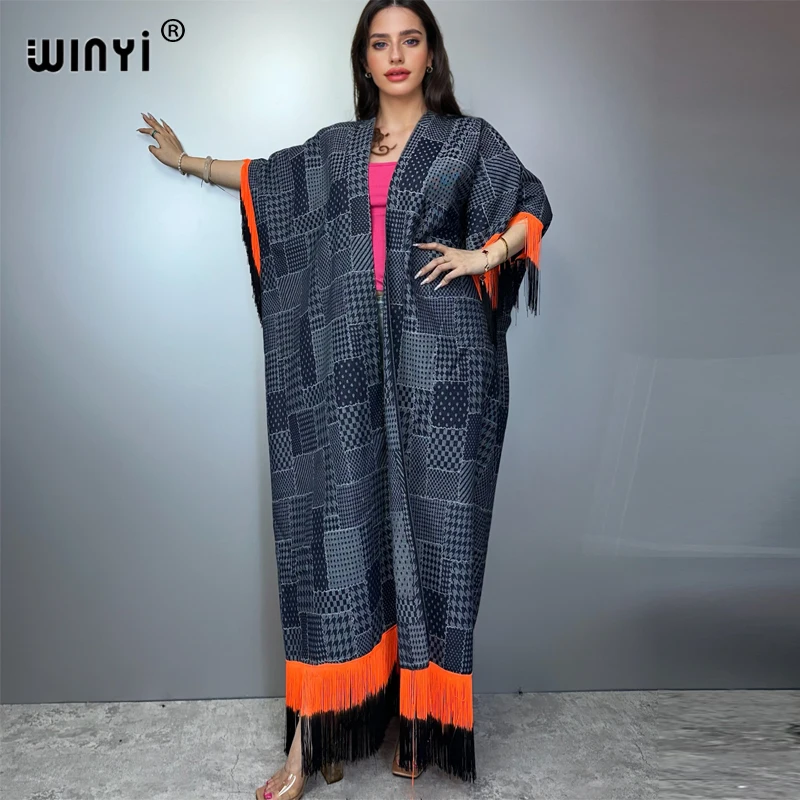 WINYI Denim tassel coat beach cover-up summer outfits for women Elegant fashion Cardigan sexy Holiday boho maxi dress
WINYI Denim tassel coat beach cover-up summer outfits for women Elegant fashion Cardigan sexy Holiday boho maxi dress