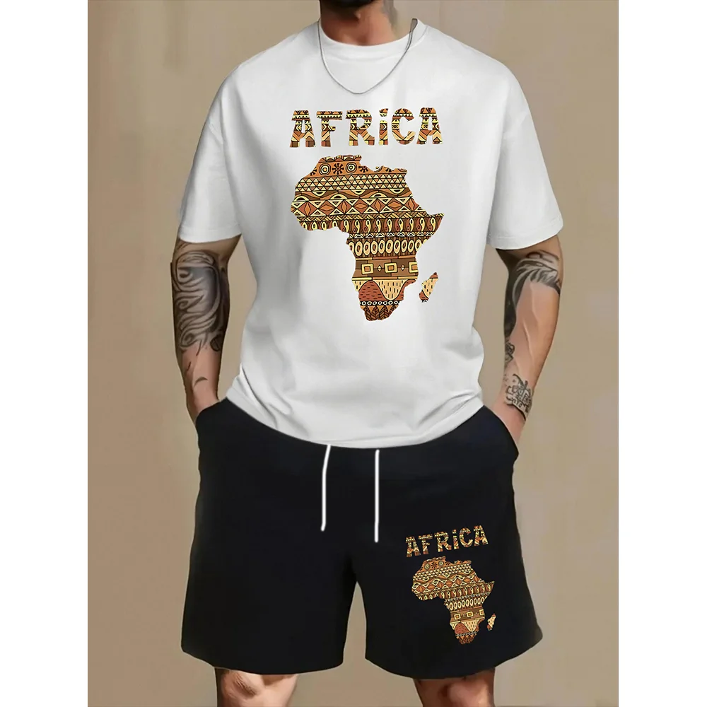2026 Men's African Print Shorts Set For Summer Men's Fashion Leisure Home and Outdoor Sports Short Sleeved T-shirt Shorts Set
2026 Men's African Print Shorts Set For Summer Men's Fashion Leisure Home and Outdoor Sports Short Sleeved T-shirt Shorts Set