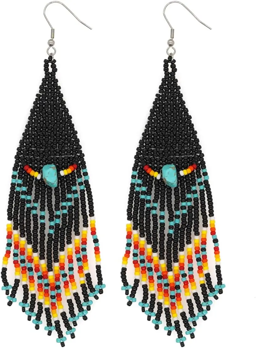 Festive Dangle Drop Beads Earrings for Women Trendy,Bohemian Handmade Glass Seed Beaded Prom Lucky Jewelry Gift.
Festive Dangle Drop Beads Earrings for Women Trendy,Bohemian Handmade Glass Seed Beaded Prom Lucky Jewelry Gift.