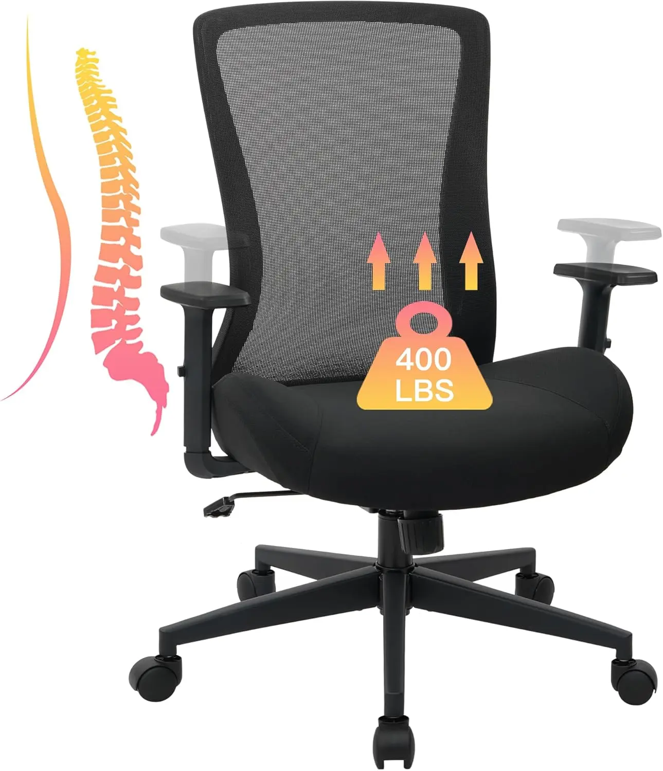 and Tall Office Chair for Heavy People 400lb, Ergonomic Desk Chair Mesh Computer Chair with Lumbar Support, Adjustable Height an 
and Tall Office Chair for Heavy People 400lb, Ergonomic Desk Chair Mesh Computer Chair with Lumbar Support, Adjustable Height an
