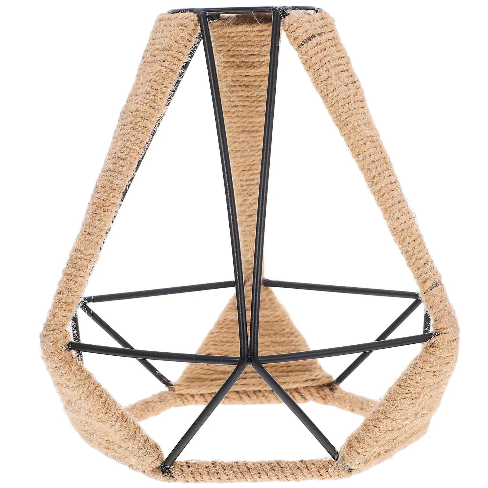 Rustic Handwoven Rope Metal Cage Lampshade Diamond Frame Pendant Light Fixture Cover for Dining Room Lantern Lamp Shade
Rustic Handwoven Rope Metal Cage Lampshade Diamond Frame Pendant Light Fixture Cover for Dining Room Lantern Lamp Shade