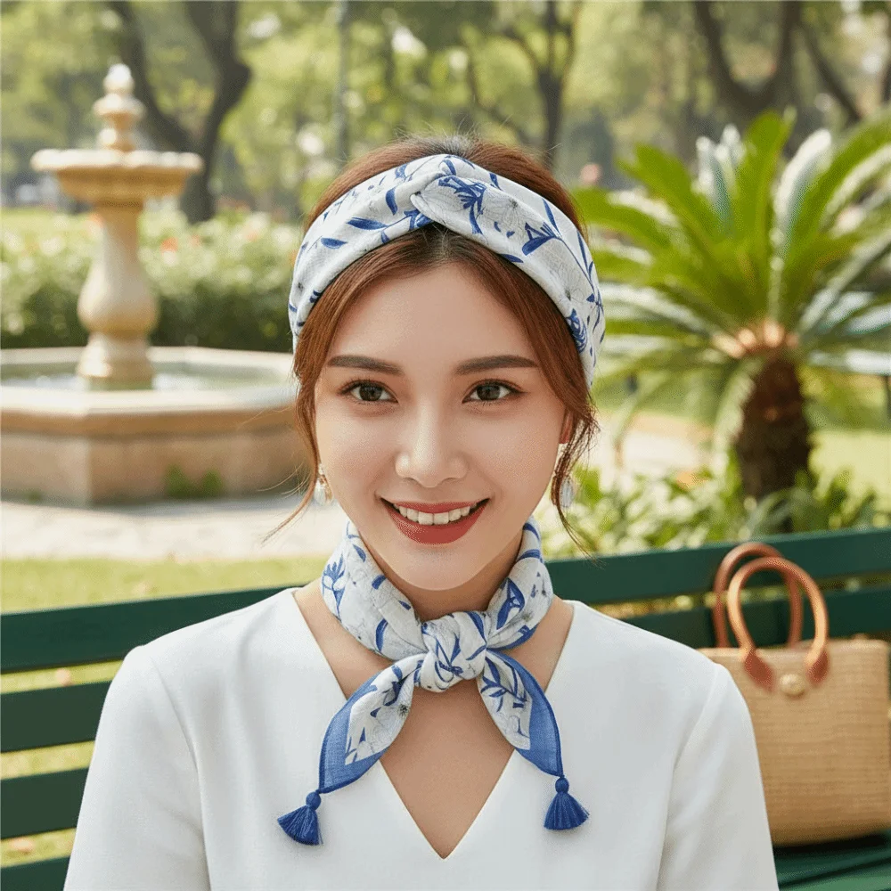 Head Wrap Cotton-Linen Square Scarf Fringed Breathable Floral Kerchief Cherry Print Soft Texture Hair Bandana Trendsetters
Head Wrap Cotton-Linen Square Scarf Fringed Breathable Floral Kerchief Cherry Print Soft Texture Hair Bandana Trendsetters