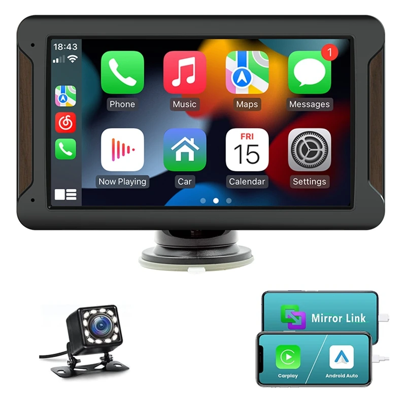 Car Kit Stereo Wireless Carplay And Android Auto, 7 Inch Touchscreen Car Audio Bluetooth, Mirror Link, Reversing Camera, FM
Car Kit Stereo Wireless Carplay And Android Auto, 7 Inch Touchscreen Car Audio Bluetooth, Mirror Link, Reversing Camera, FM