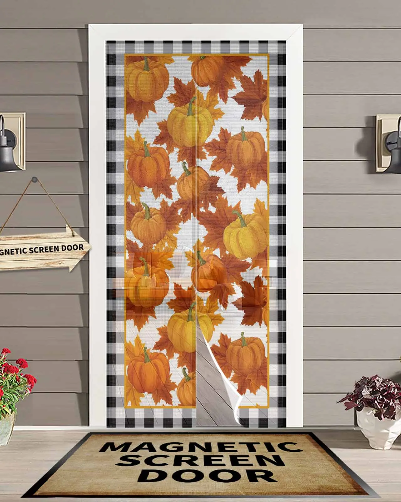 Black White Check Orange Pumpkin Magnetic Door Curtain Living Room Bedroom Home Anti-mosquito Screen Door Curtain
Black White Check Orange Pumpkin Magnetic Door Curtain Living Room Bedroom Home Anti-mosquito Screen Door Curtain