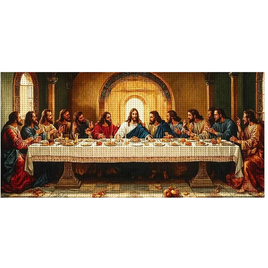 The Last Supper diamond painting kits Cross Stitch Kit Needlework Embroidery Supplies 5D DIY mosaic Picture large Wall Decor
The Last Supper diamond painting kits Cross Stitch Kit Needlework Embroidery Supplies 5D DIY mosaic Picture large Wall Decor
