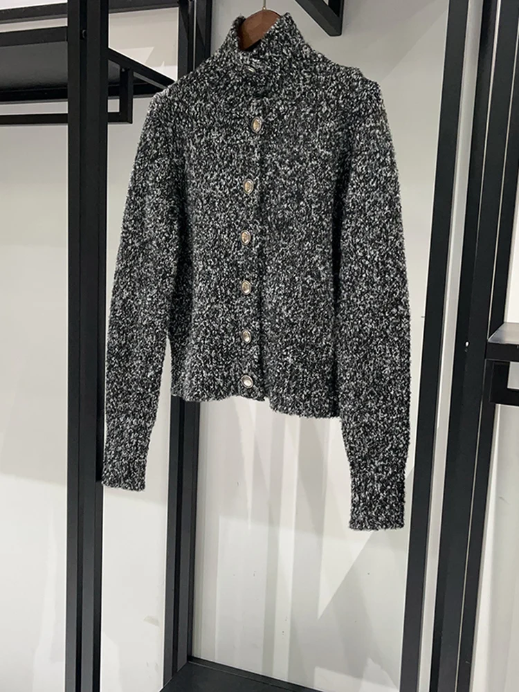 Women's Knitted Sweater f High Collar Mixed Fiber Blend Autumn Winter Faion Front Ba Two-Way Wear Polyester Wool Blend
Women's Knitted Sweater f High Collar Mixed Fiber Blend Autumn Winter Faion Front Ba Two-Way Wear Polyester Wool Blend