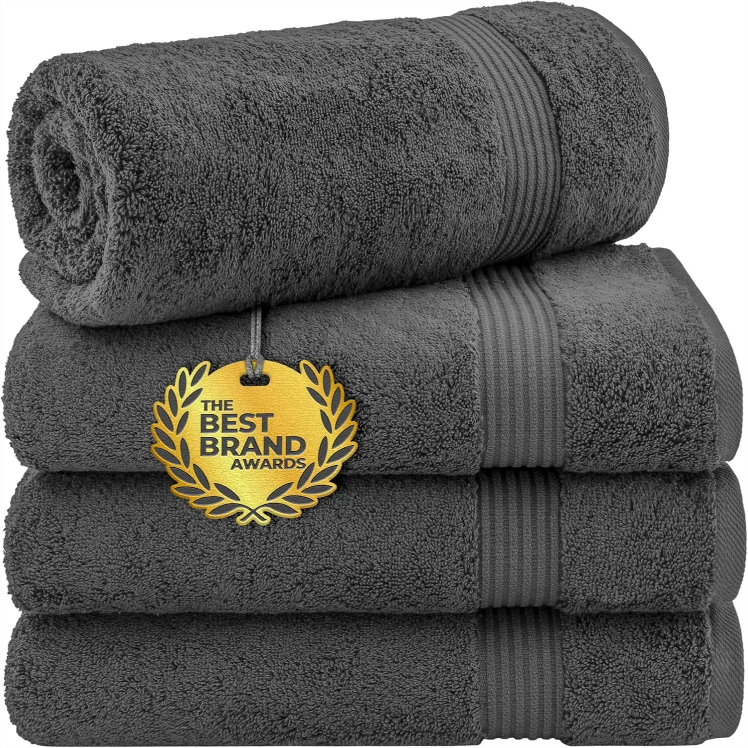 Extra Large Turkish Bath Towels Set of 4, 600 GSM Soft Plush Bathroom Towels, Dark Gray
Extra Large Turkish Bath Towels Set of 4, 600 GSM Soft Plush Bathroom Towels, Dark Gray
