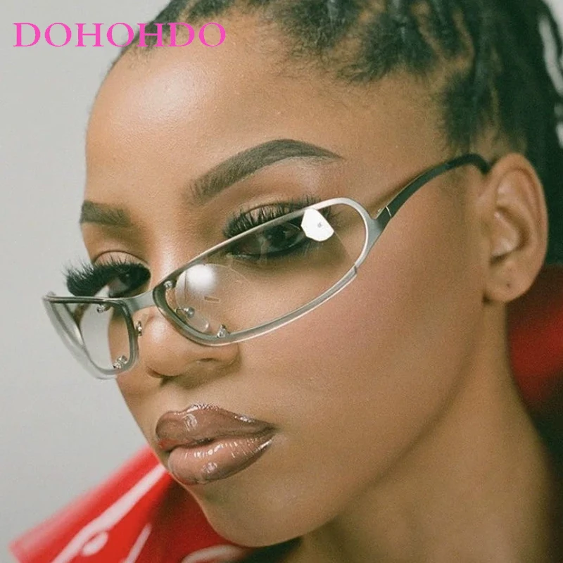 DOHOHDO Oval Y2K Sunglasses New Futuristic Metal Sunglasses Young Girl Sunglasses Men Brand Designer Cyberpunk Shadow Eyeglasses
DOHOHDO Oval Y2K Sunglasses New Futuristic Metal Sunglasses Young Girl Sunglasses Men Brand Designer Cyberpunk Shadow Eyeglasses